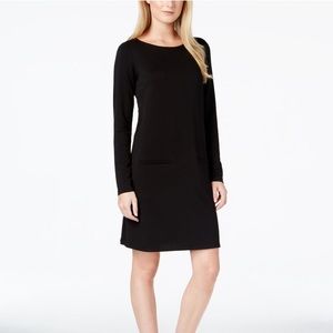 Eileen Fisher Wool Boatneck long sleeved dress